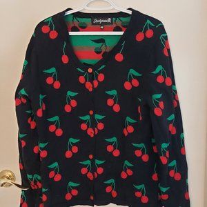 Sourpuss Cherry Cardigan 3x